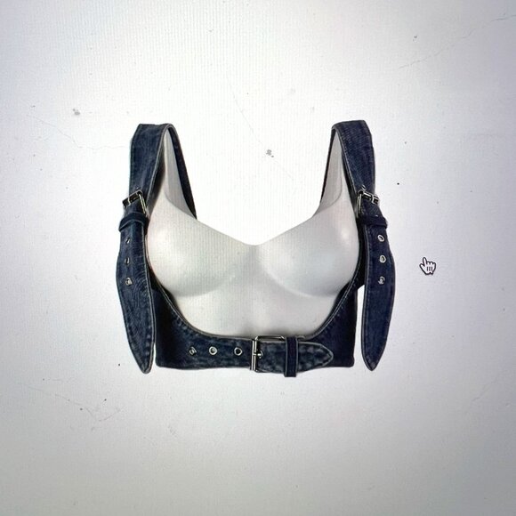 Denim Harness Vest - Picture 1 of 2